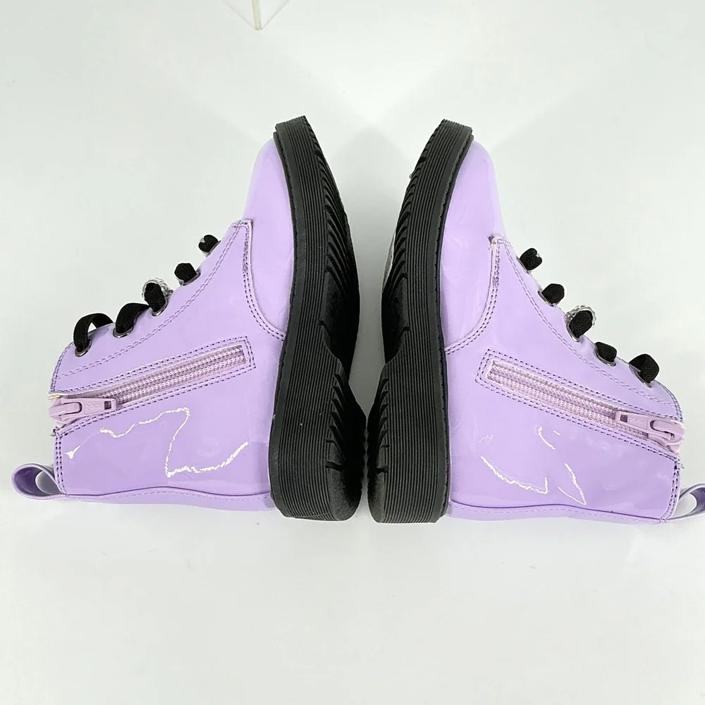 Tucker + Tate Girls Size 8‎ Purple Patent Leather Paislee Ankle Boots NEW Beaded